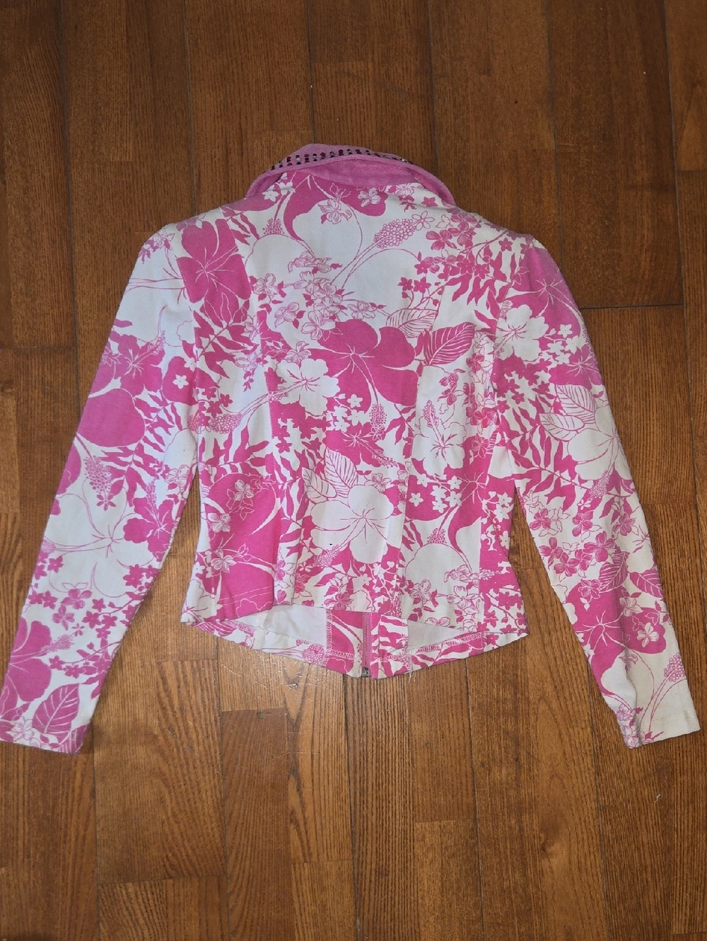 Vintage Pink Western collection Floral Jacket with Studded Collar Size XS - Picture 6 of 7